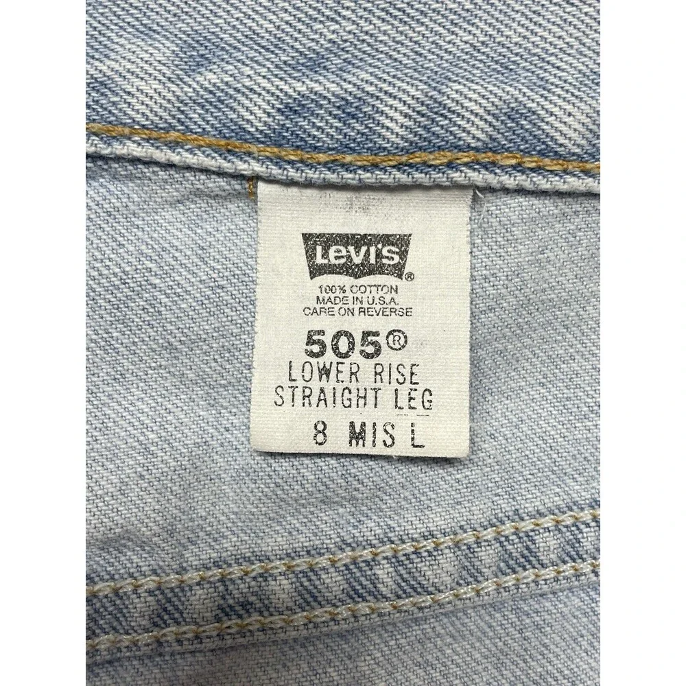 Vintage Levi's 505 Lower Rise Straight Leg Women's Size 8 USA Made '01